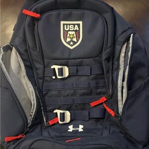 Under Armour USA Navy and Red Backpack